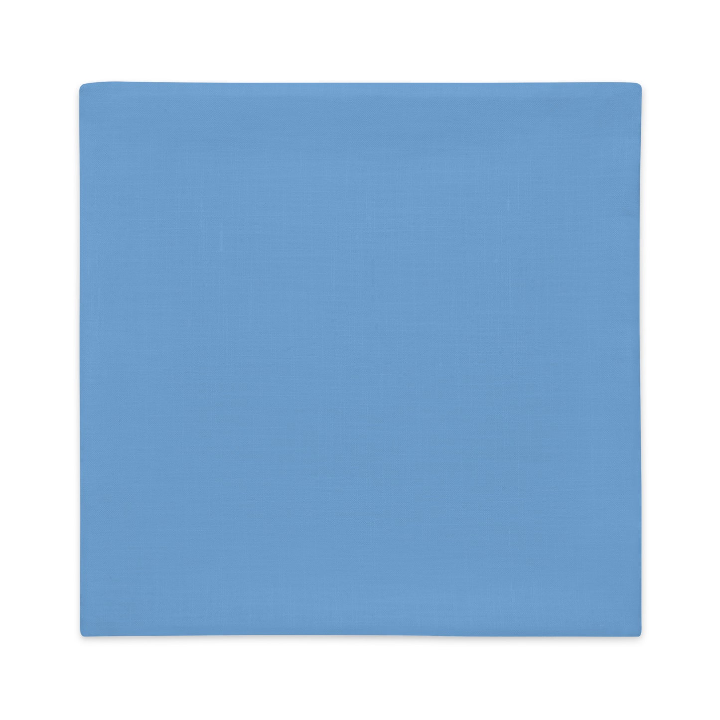 Shows backing of the Emperor Pillow case which is a solid light blue color. Does not include the insert. Insert available with the Throw pillow. Two sizes 18x18 and 22x2.