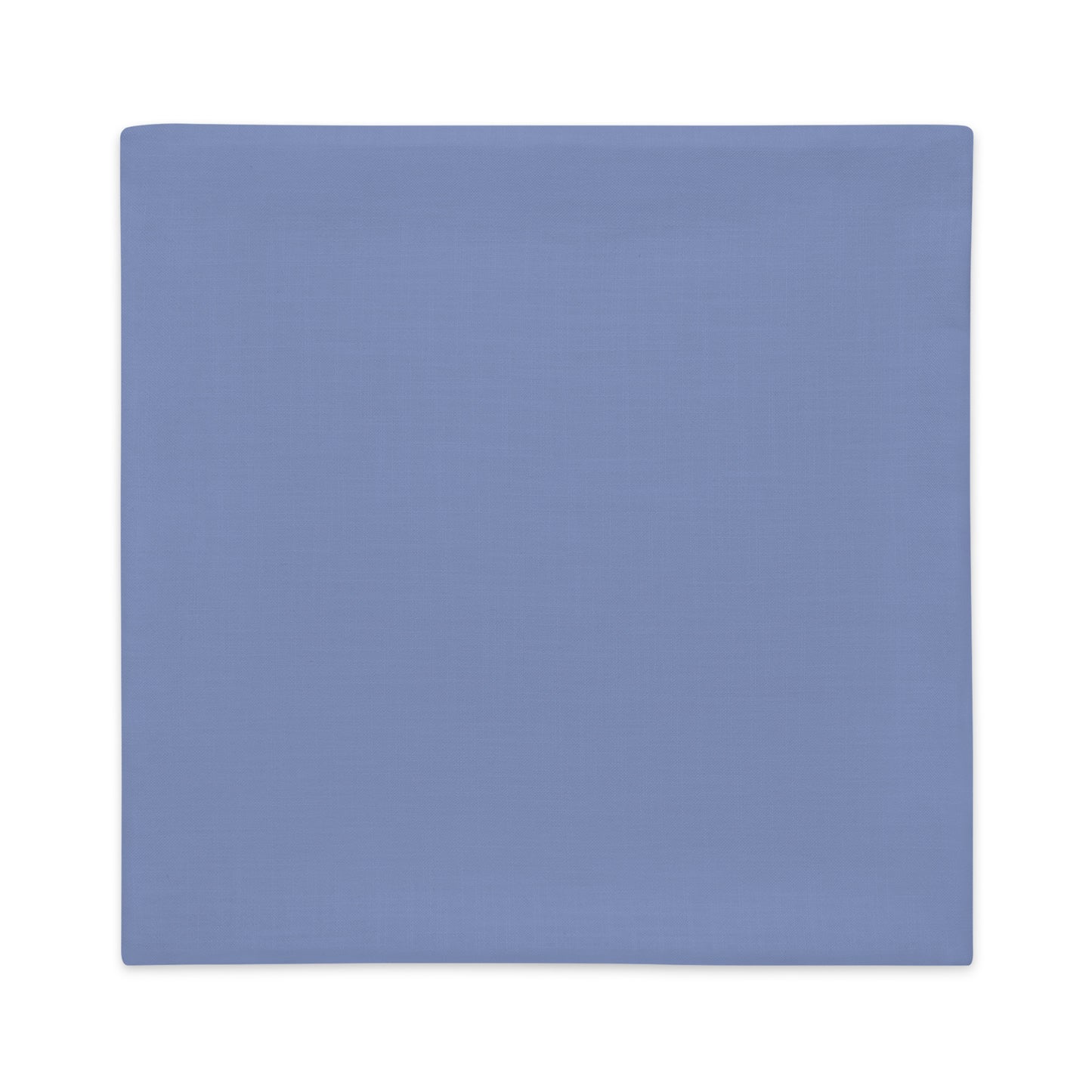 Back of pillow shown, medium blue. Both sizes