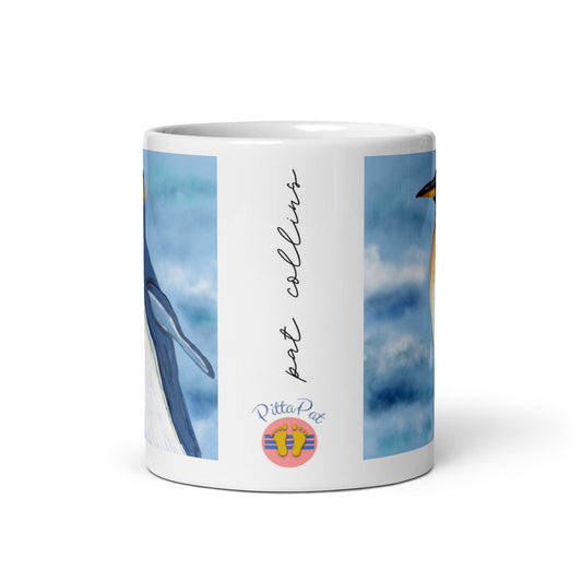 PittaPat happy toes logo with artist's signature. 11 oz.