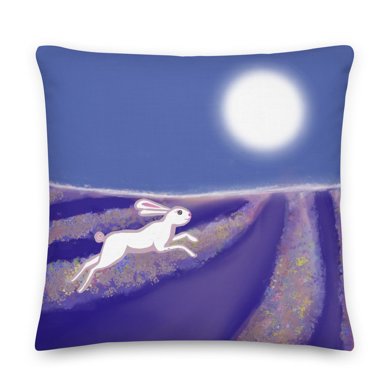 Spirit animals on decorative pillows and pillowcases. Midnight Hare opens the collection.