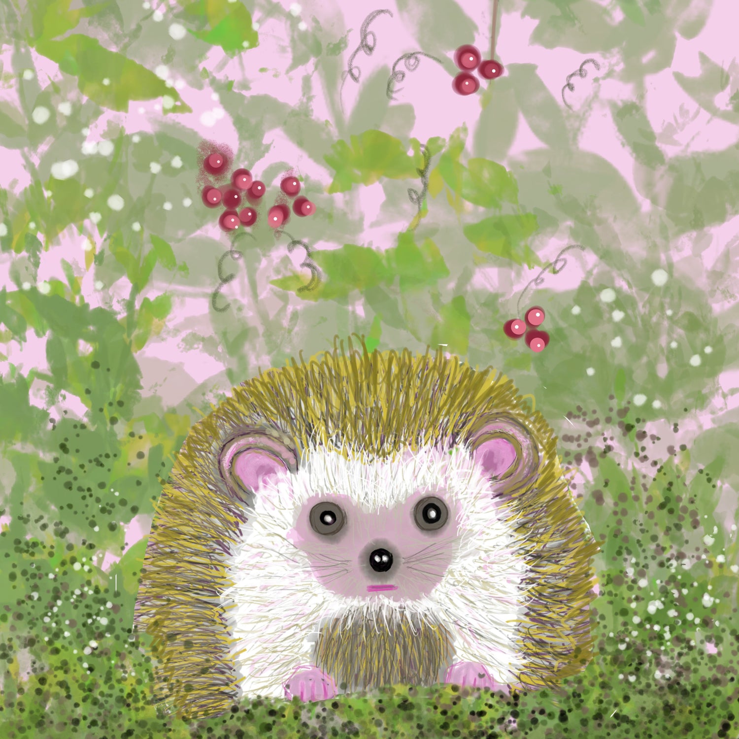 Collection of Hedgehog Spirit products for spring and winter, including mugs, totes, journals, and more, symbolizing caution, rest, and renewal.