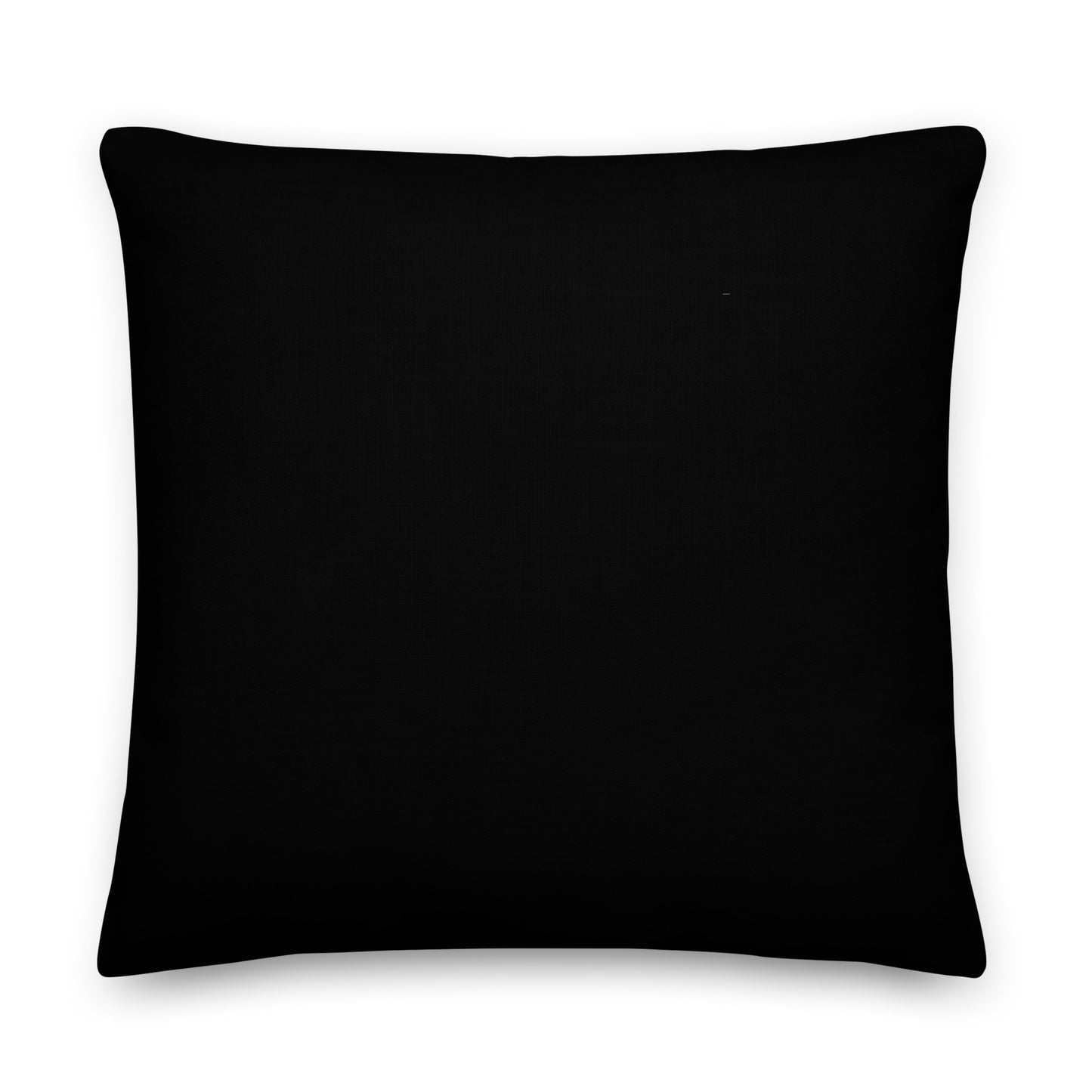 Back of Crow pillow is solid black.