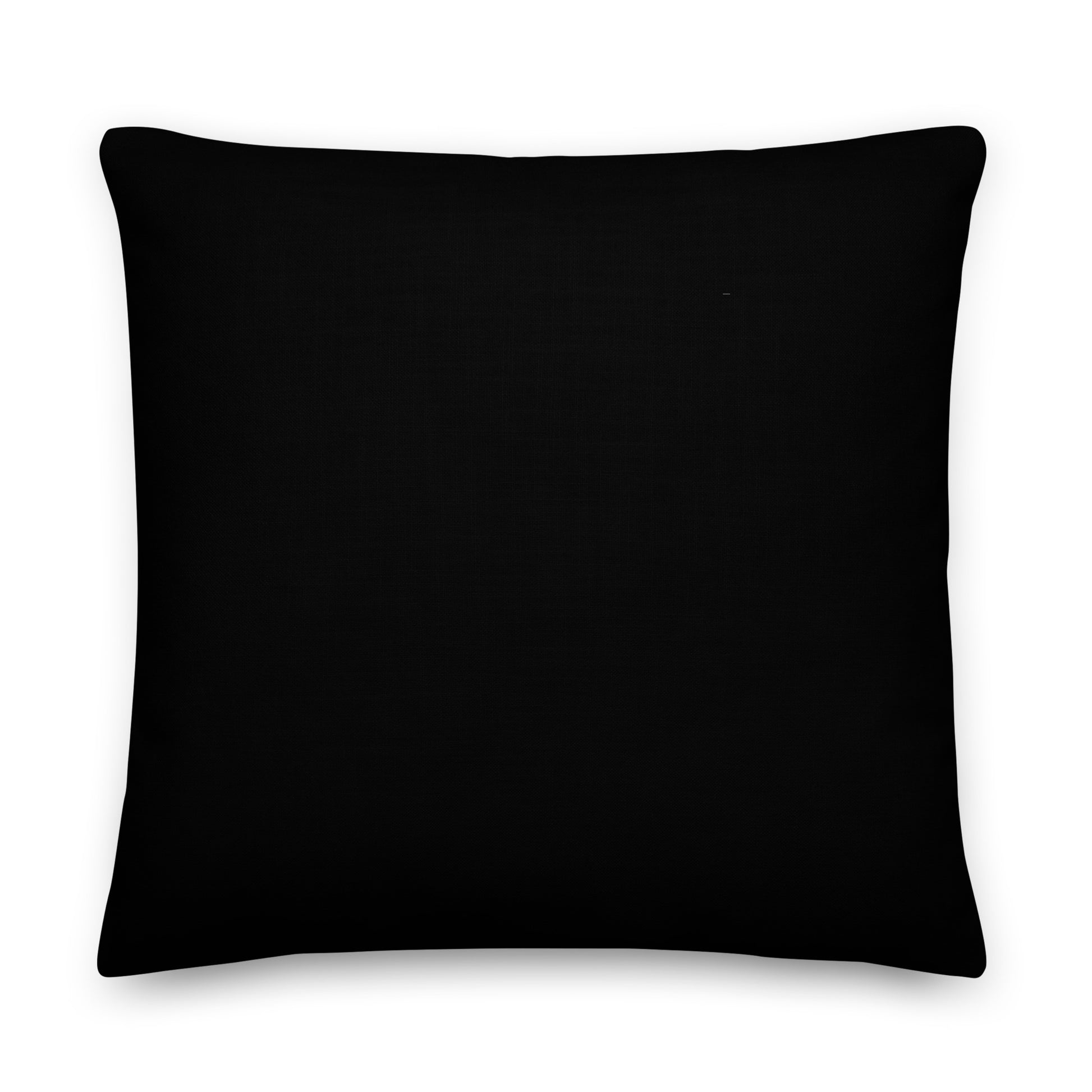 Back of Crow pillow is solid black.