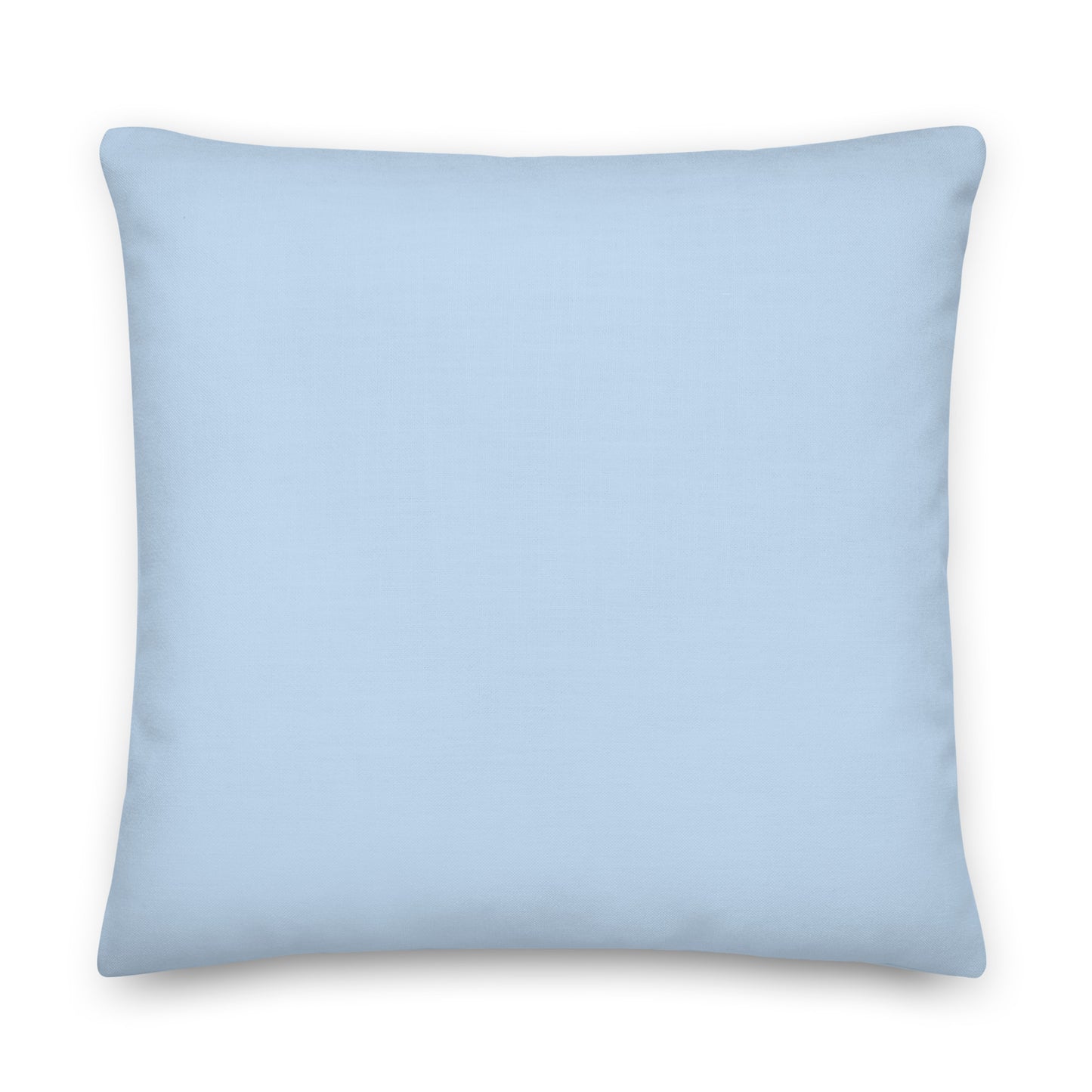 Shows pale blue back cover of whale throw pillow
