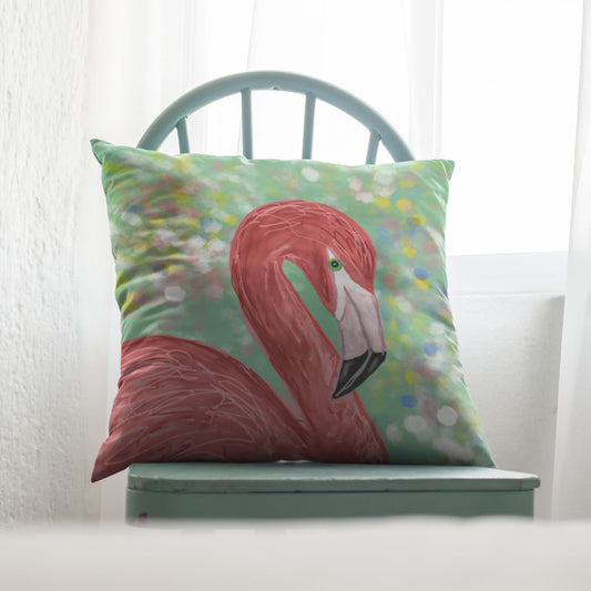 Flamingo Pillow Cover — Balance & Community Spirit