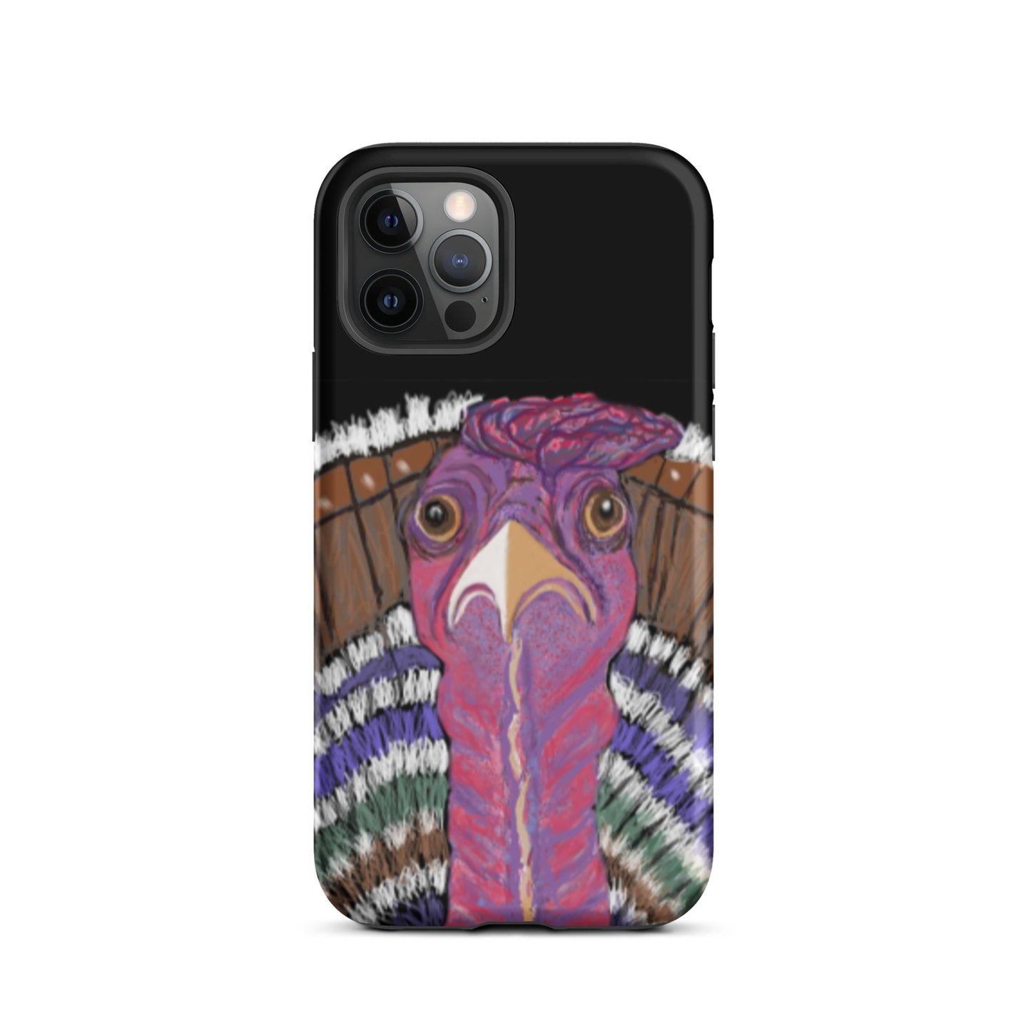 Phone case. Sizes for most models. Fun turkey design. Symbol of giving thanks, for abundance. Tough case protects against impact.