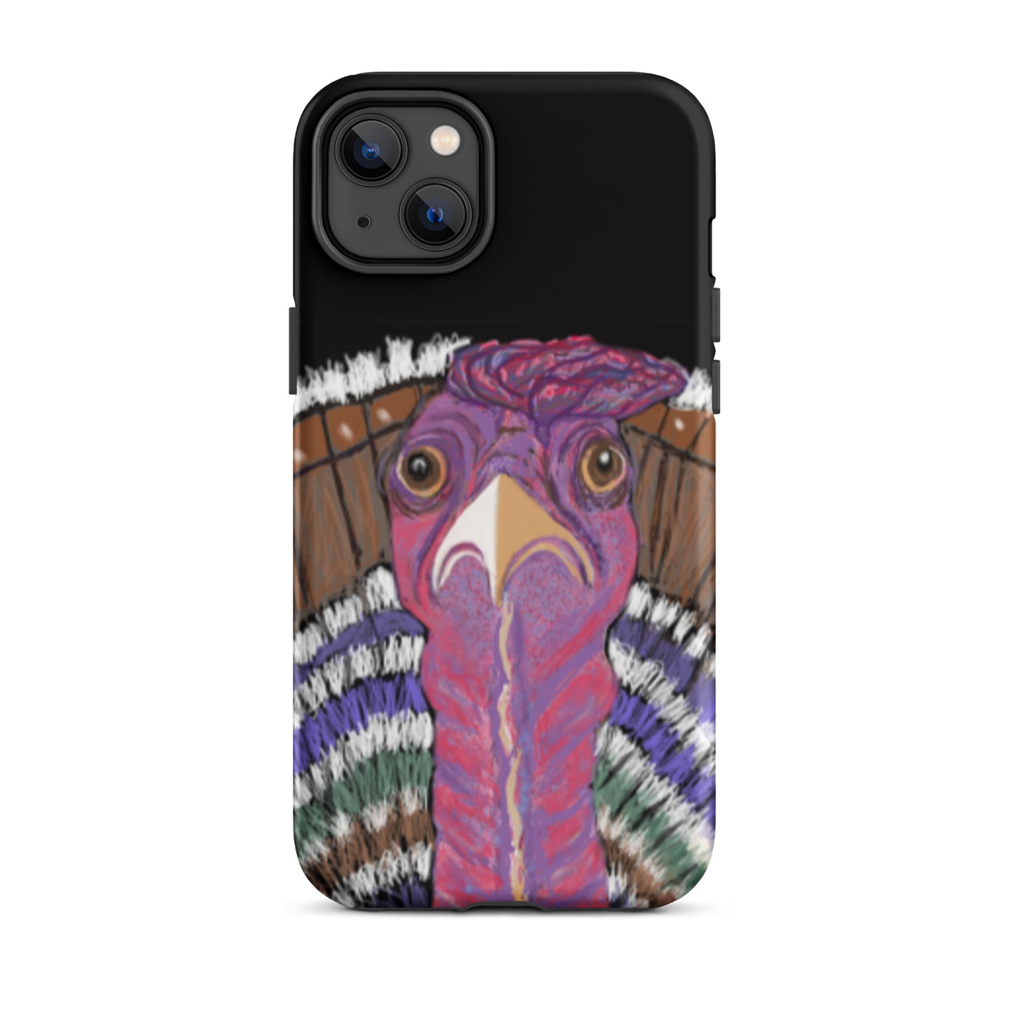 Phone case. Sizes for most models. Fun turkey design. Symbol of giving thanks, for abundance. Tough case protects against impact.