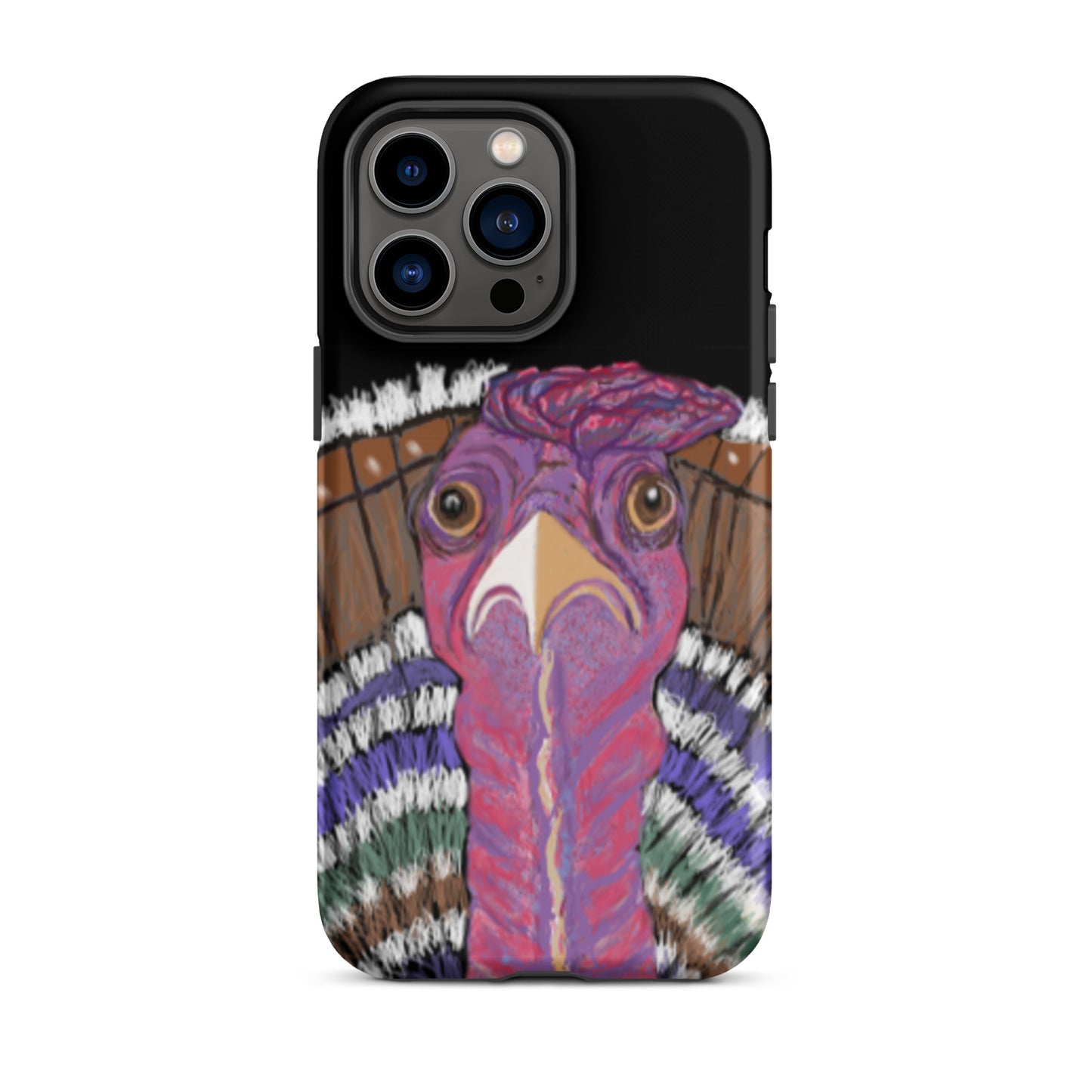 Phone case. Sizes for most models. Fun turkey design. Symbol of giving thanks, for abundance. Tough case protects against impact.