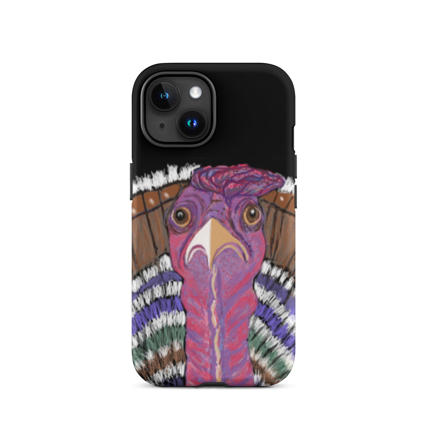 Phone case. Sizes for most models. Fun turkey design. Symbol of giving thanks, for abundance. Tough case protects against impact.