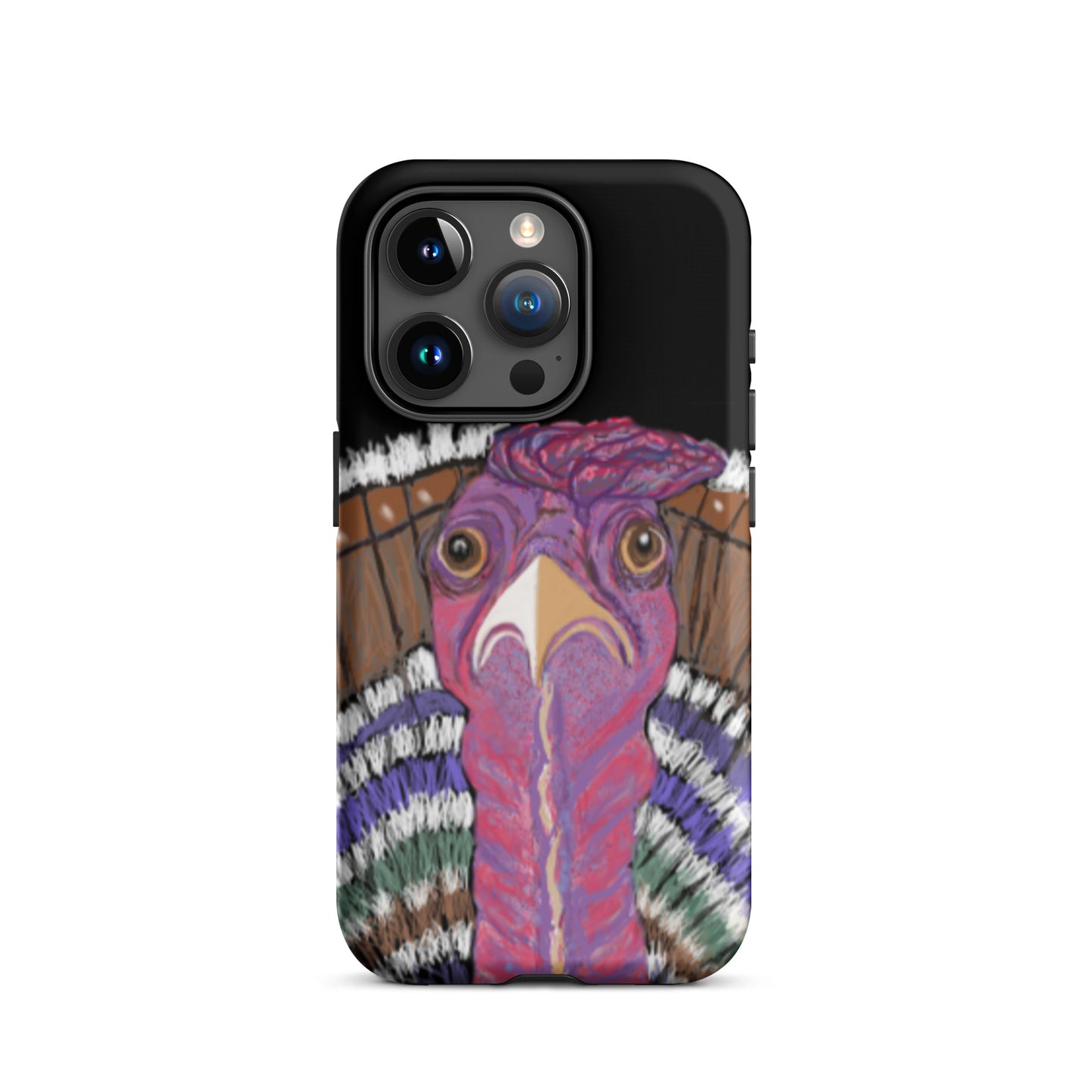 Phone case. Sizes for most models. Fun turkey design. Animal spirit for giving thanks, for abundance. Tough case protects against impact.