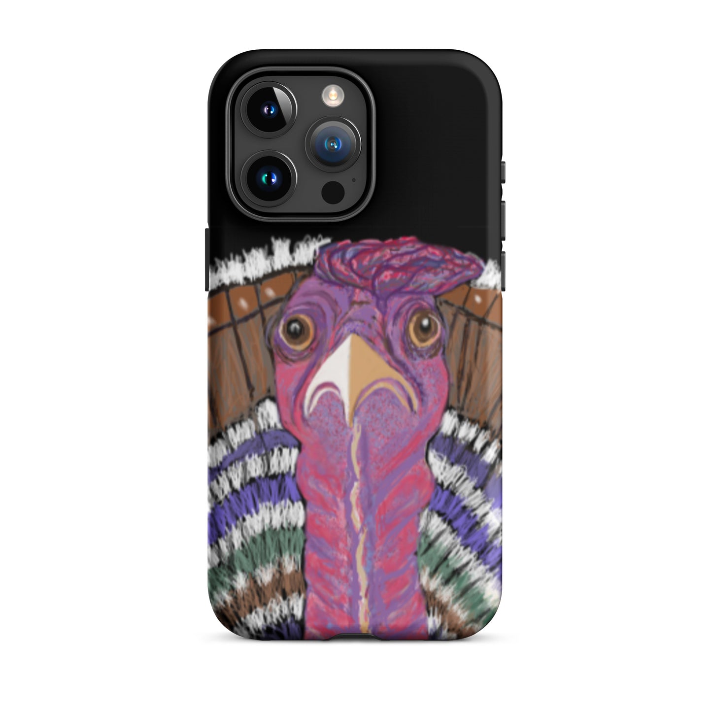 Phone case. Sizes for most models. Fun turkey design. Animal spirit for giving thanks, for abundance. Tough case protects against impact.