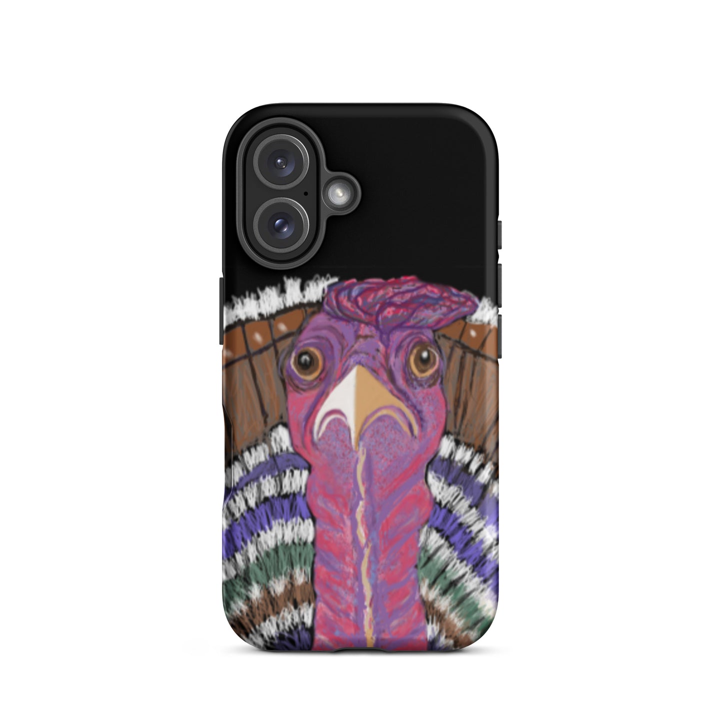 Phone case. Sizes for most models. Fun turkey design. Animal spirit for giving thanks, for abundance. Tough case protects against impact.