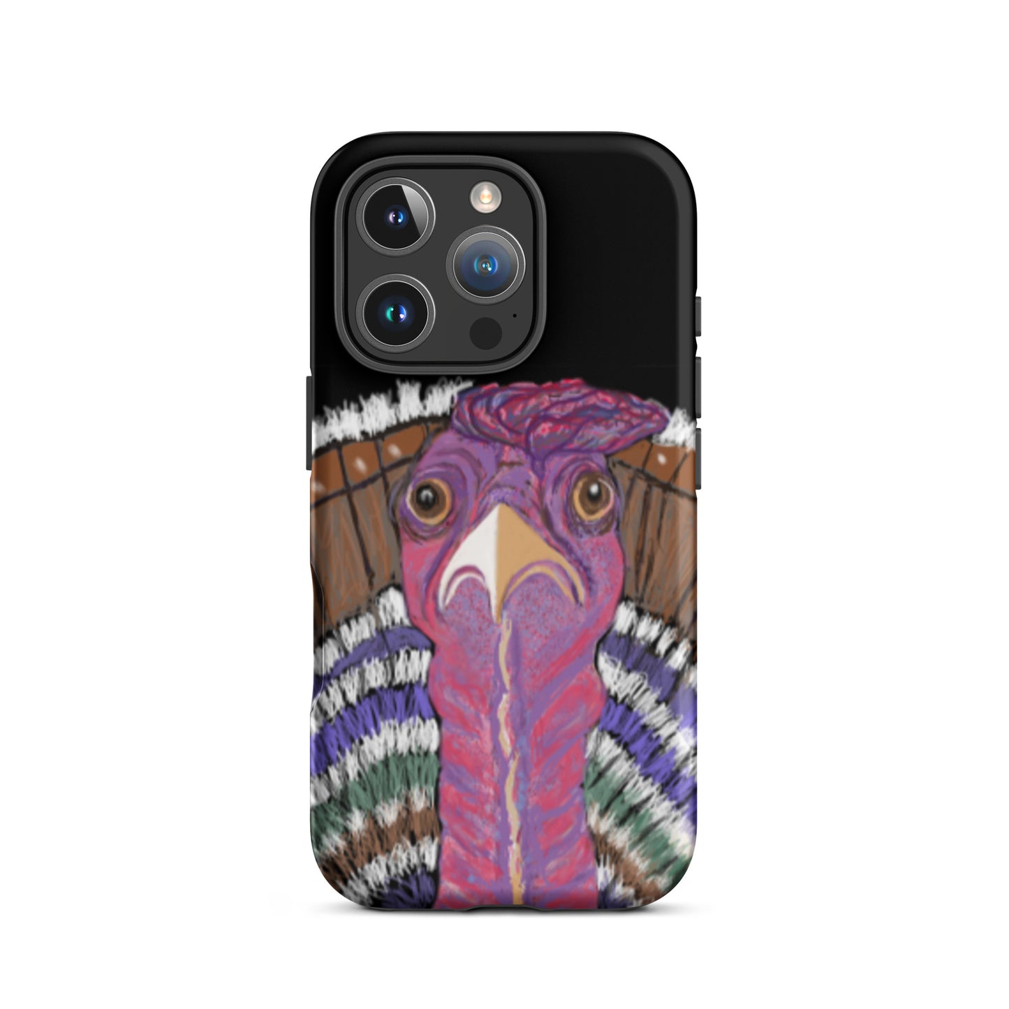 Phone case. Sizes for most models. Fun turkey design. Animal spirit for giving thanks, for abundance. Tough case protects against impact.