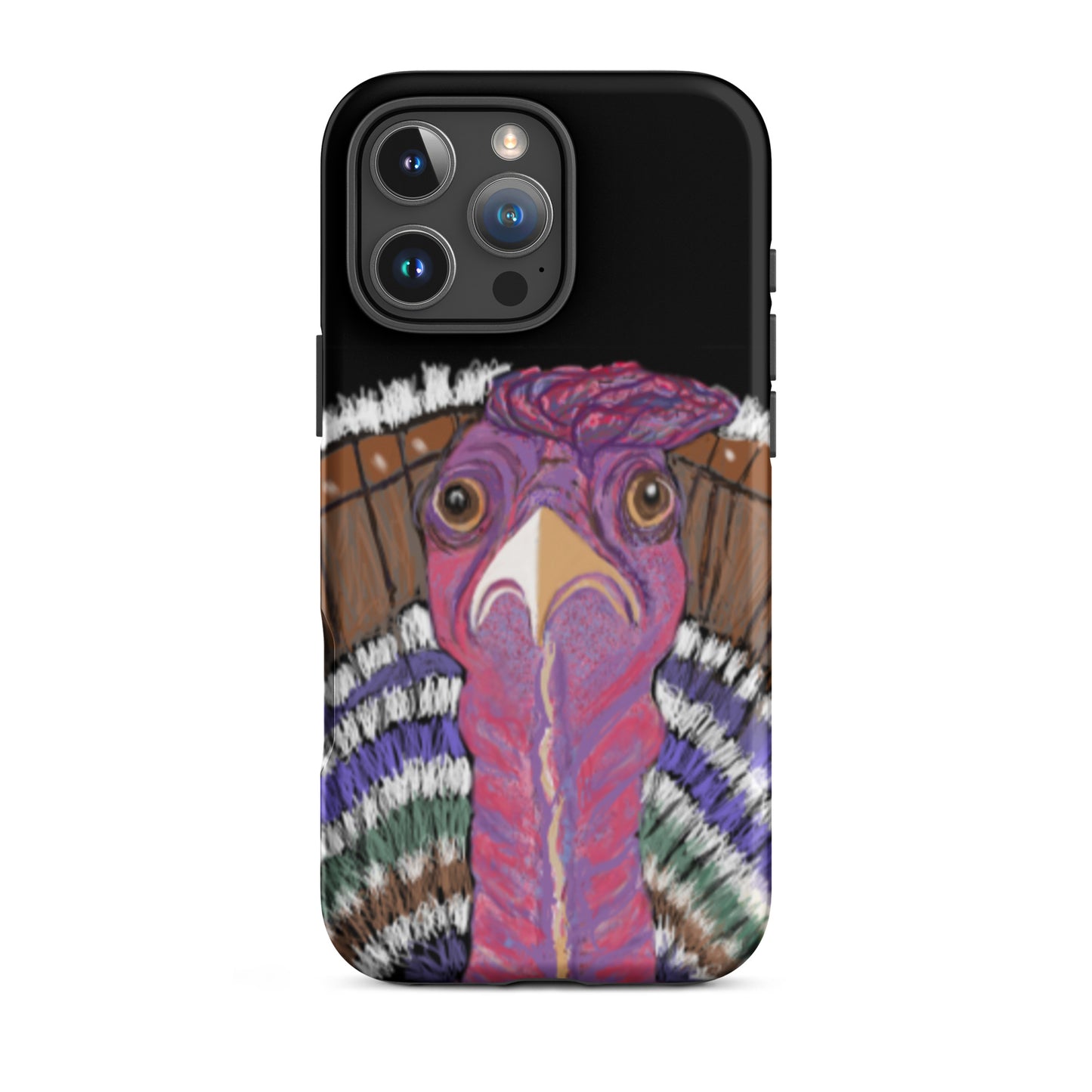 Phone case. Sizes for most models. Fun turkey design. Animal spirit for giving thanks, for abundance. Tough case protects against impact.