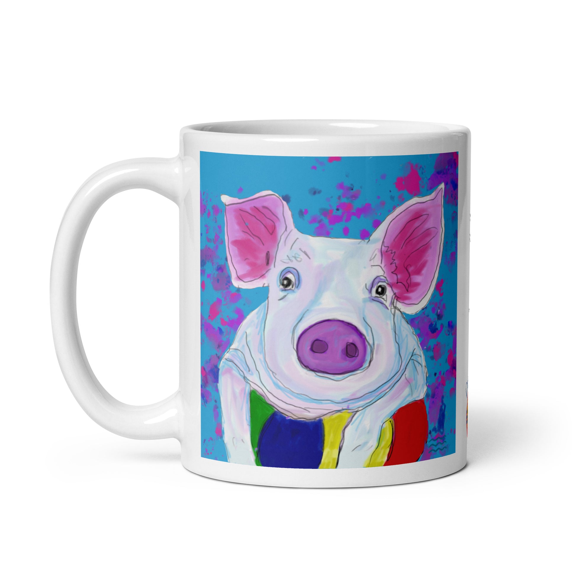 Pig Spirit on a ceramic mug to invite abundance, playfulness, and grounding.
