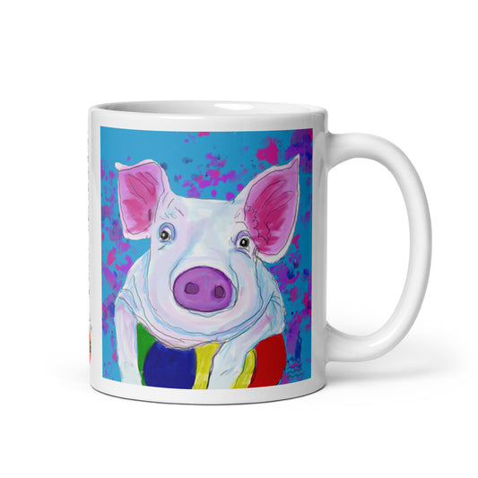 Pig Spirit ceramic mug to invite abundance, playfulness, and grounding.
