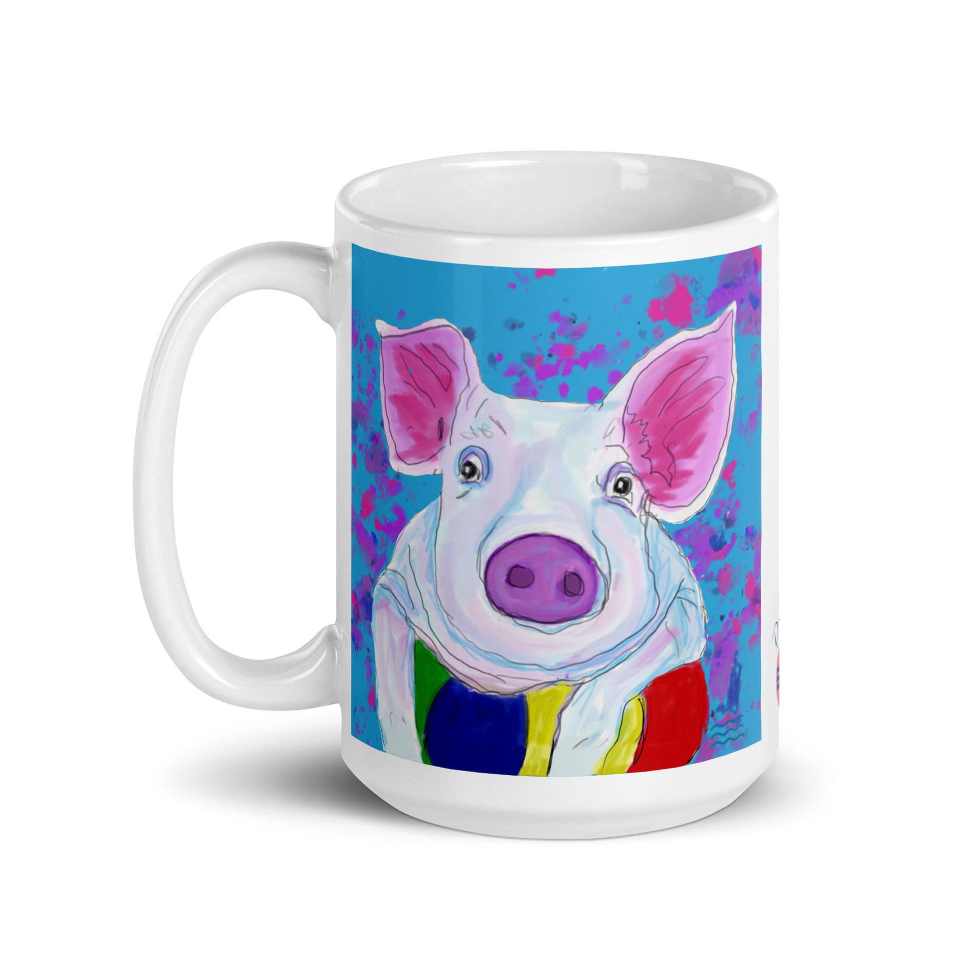 Pig Spirit on a ceramic mug to invite abundance, playfulness, and grounding.