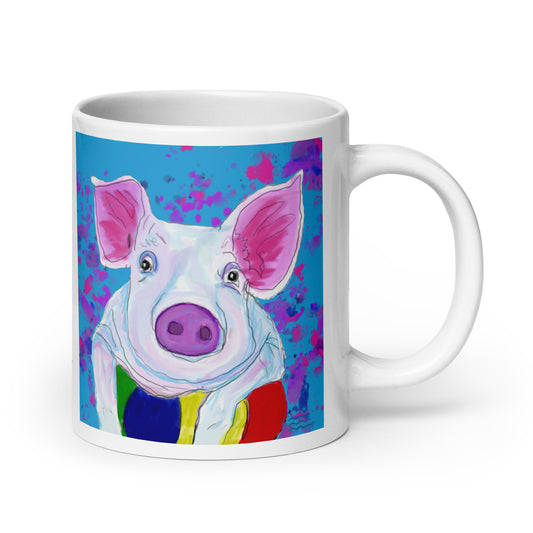 Pig Spirit on a ceramic mug to invite abundance, playfulness, and grounding.