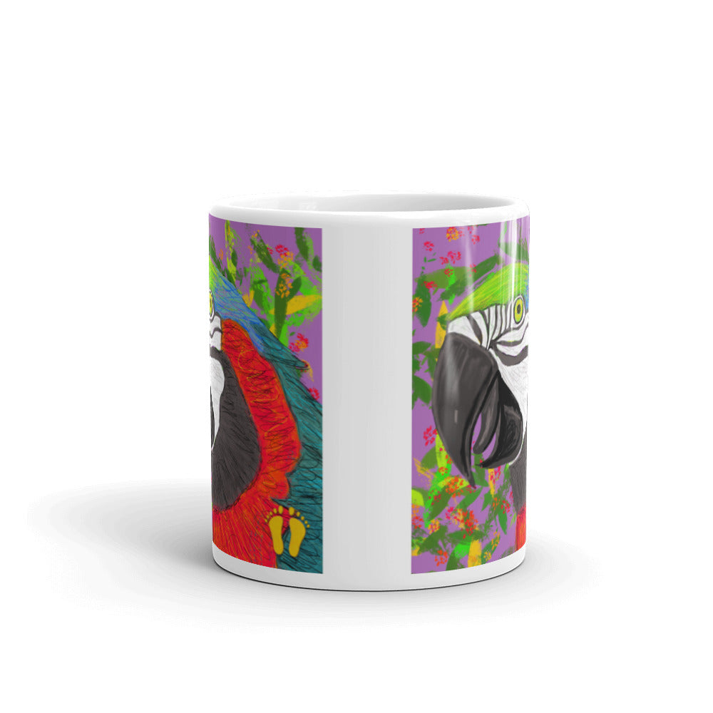 These creative and original coffee mugs have the animal image on both sides of the mug. Side view shown here.